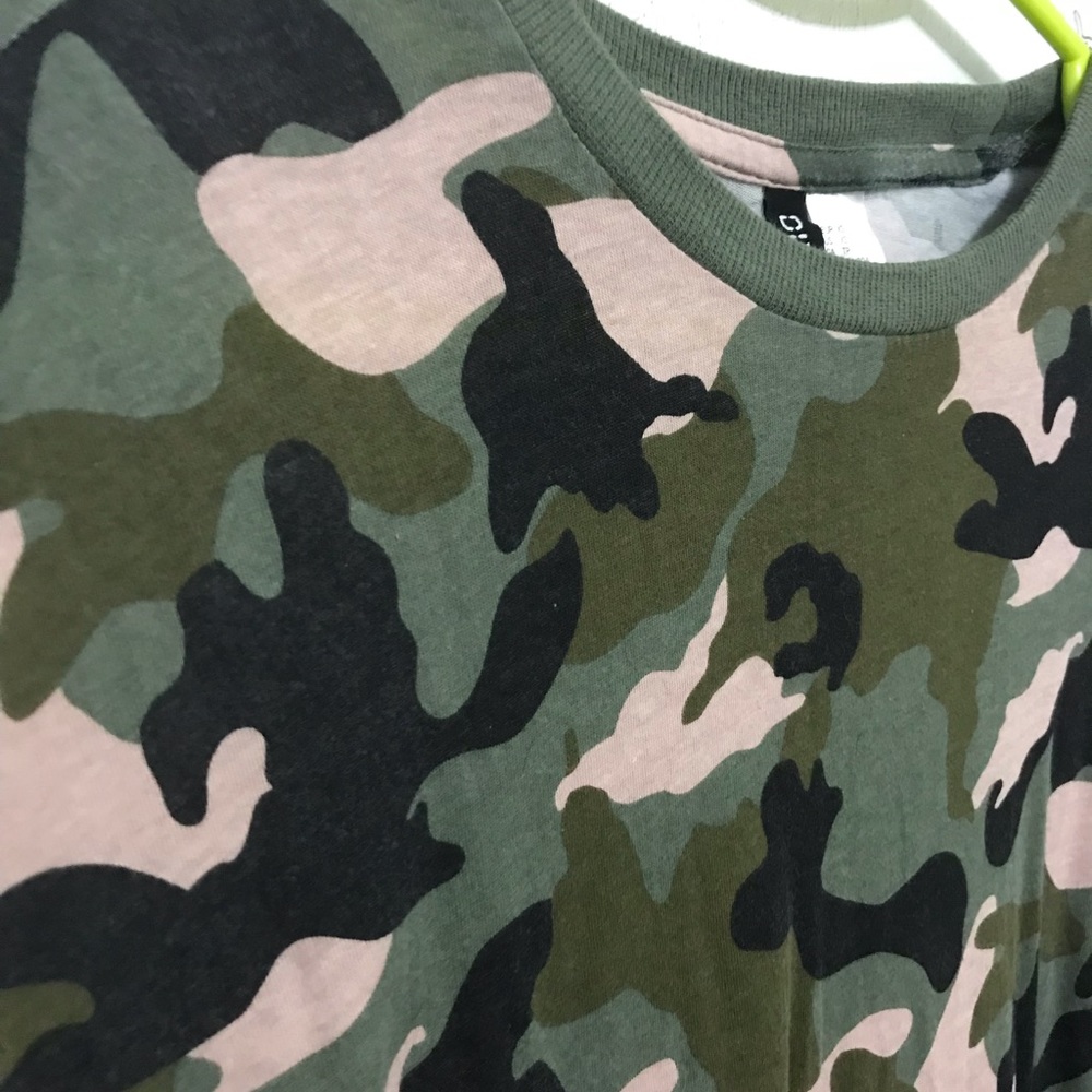 Pink& Green Camo Tee